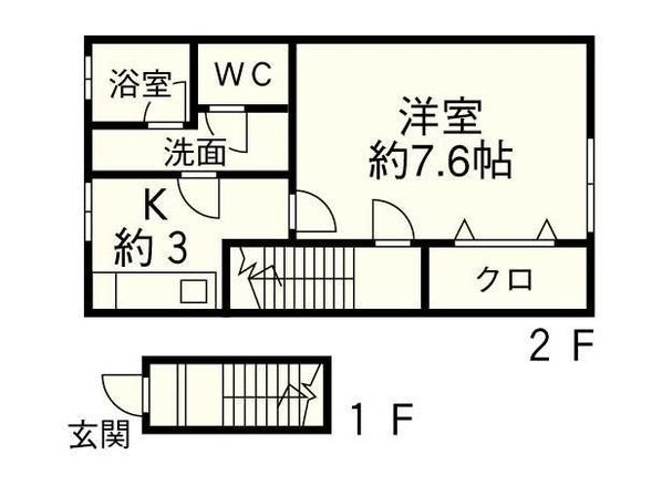 サンマリノ吉田B棟の物件間取画像